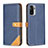 Custodia Portafoglio In Pelle Cover con Supporto B14F per Xiaomi Redmi Note 10 4G Blu