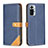 Custodia Portafoglio In Pelle Cover con Supporto B14F per Xiaomi Redmi Note 10 Pro 4G Blu