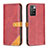 Custodia Portafoglio In Pelle Cover con Supporto B14F per Xiaomi Redmi Note 11 4G (2021) Rosso
