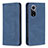 Custodia Portafoglio In Pelle Cover con Supporto B15F per Huawei Honor 50 5G Blu