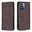 Custodia Portafoglio In Pelle Cover con Supporto B15F per Nokia G11 Marrone