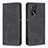 Custodia Portafoglio In Pelle Cover con Supporto B15F per Oppo A16 Nero