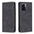 Custodia Portafoglio In Pelle Cover con Supporto B15F per Oppo A57 5G Nero