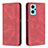 Custodia Portafoglio In Pelle Cover con Supporto B15F per Oppo K10 4G Rosso