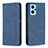 Custodia Portafoglio In Pelle Cover con Supporto B15F per Realme 9i 4G Blu