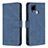 Custodia Portafoglio In Pelle Cover con Supporto B15F per Realme C12 Blu