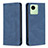 Custodia Portafoglio In Pelle Cover con Supporto B15F per Realme C30 Blu