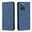 Custodia Portafoglio In Pelle Cover con Supporto B15F per Realme C31 Blu