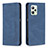 Custodia Portafoglio In Pelle Cover con Supporto B15F per Realme C35 Blu