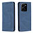 Custodia Portafoglio In Pelle Cover con Supporto B15F per Vivo Y35 4G Blu