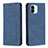 Custodia Portafoglio In Pelle Cover con Supporto B15F per Xiaomi Poco C51 Blu