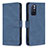 Custodia Portafoglio In Pelle Cover con Supporto B15F per Xiaomi Poco M4 Pro 5G Blu