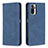 Custodia Portafoglio In Pelle Cover con Supporto B15F per Xiaomi Poco M5S Blu