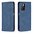 Custodia Portafoglio In Pelle Cover con Supporto B15F per Xiaomi Redmi 10 (2022) Blu