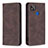 Custodia Portafoglio In Pelle Cover con Supporto B15F per Xiaomi Redmi 9C Marrone