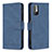 Custodia Portafoglio In Pelle Cover con Supporto B15F per Xiaomi Redmi Note 10T 5G Blu