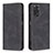 Custodia Portafoglio In Pelle Cover con Supporto B15F per Xiaomi Redmi Note 11 4G (2022) Nero