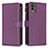 Custodia Portafoglio In Pelle Cover con Supporto B16F per Nokia C210 Viola