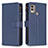 Custodia Portafoglio In Pelle Cover con Supporto B16F per Nokia C22 Blu