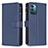 Custodia Portafoglio In Pelle Cover con Supporto B16F per Nokia G21 Blu