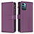 Custodia Portafoglio In Pelle Cover con Supporto B16F per Nokia G21 Viola