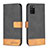 Custodia Portafoglio In Pelle Cover con Supporto B16F per Samsung Galaxy A02s Nero