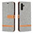 Custodia Portafoglio In Pelle Cover con Supporto B16F per Samsung Galaxy A04s Grigio