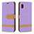 Custodia Portafoglio In Pelle Cover con Supporto B16F per Samsung Galaxy A10e Lavanda