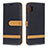 Custodia Portafoglio In Pelle Cover con Supporto B16F per Samsung Galaxy A10e Nero