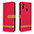 Custodia Portafoglio In Pelle Cover con Supporto B16F per Samsung Galaxy A11 Rosso