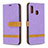 Custodia Portafoglio In Pelle Cover con Supporto B16F per Samsung Galaxy A20e Lavanda