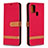 Custodia Portafoglio In Pelle Cover con Supporto B16F per Samsung Galaxy A21s Rosso