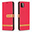 Custodia Portafoglio In Pelle Cover con Supporto B16F per Samsung Galaxy A22 5G Rosso