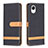 Custodia Portafoglio In Pelle Cover con Supporto B16F per Samsung Galaxy A23e 5G Nero