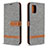 Custodia Portafoglio In Pelle Cover con Supporto B16F per Samsung Galaxy A31 Grigio