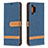 Custodia Portafoglio In Pelle Cover con Supporto B16F per Samsung Galaxy A32 5G Blu Notte