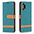 Custodia Portafoglio In Pelle Cover con Supporto B16F per Samsung Galaxy A32 5G Verde
