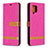 Custodia Portafoglio In Pelle Cover con Supporto B16F per Samsung Galaxy A42 5G Rosa Caldo