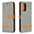 Custodia Portafoglio In Pelle Cover con Supporto B16F per Samsung Galaxy A52 4G Grigio