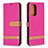 Custodia Portafoglio In Pelle Cover con Supporto B16F per Samsung Galaxy A52 4G Rosa Caldo