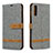 Custodia Portafoglio In Pelle Cover con Supporto B16F per Samsung Galaxy A70S Grigio