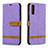 Custodia Portafoglio In Pelle Cover con Supporto B16F per Samsung Galaxy A70S Lavanda