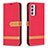 Custodia Portafoglio In Pelle Cover con Supporto B16F per Samsung Galaxy A82 5G Rosso