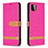 Custodia Portafoglio In Pelle Cover con Supporto B16F per Samsung Galaxy F42 5G Rosa Caldo