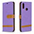 Custodia Portafoglio In Pelle Cover con Supporto B16F per Samsung Galaxy M01s Lavanda