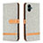 Custodia Portafoglio In Pelle Cover con Supporto B16F per Samsung Galaxy M04 Grigio