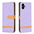 Custodia Portafoglio In Pelle Cover con Supporto B16F per Samsung Galaxy M04 Lavanda