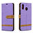 Custodia Portafoglio In Pelle Cover con Supporto B16F per Samsung Galaxy M10S Lavanda