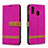 Custodia Portafoglio In Pelle Cover con Supporto B16F per Samsung Galaxy M10S Rosa Caldo