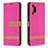 Custodia Portafoglio In Pelle Cover con Supporto B16F per Samsung Galaxy M32 5G Rosa Caldo